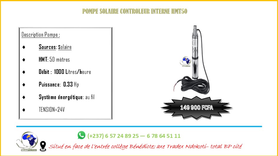 POMPE SOLAIRE 50m MANUELLE